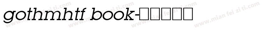 gothmhtf book字体转换